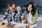 couple reviewing bills